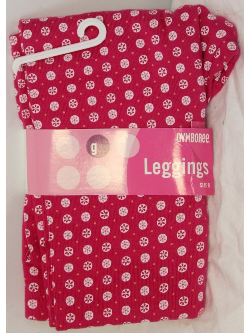 2003 Gymboree Sweet Cupcake Pink Leggings sz 5 Circle Dots Print Soft Cotton